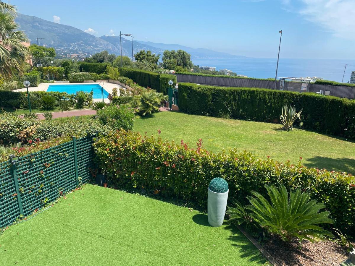 Superbe 2P Vue Mer, Ensoleille, Piscine ロクブリュヌ＝カップ＝マルタン エクステリア 写真